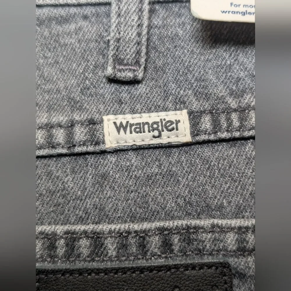 Wrangler Wanderer 622 High Rise Flare Jeans NWT 27x34 Tall Heart Patch Grey - Picture 11 of 16